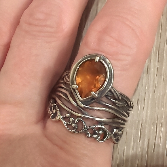 Or Paz Israel Sterling Silver Citrine Ring - Picture 8 of 8